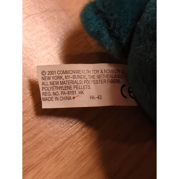 Commonwealth Christmas Reindeer 11" Green Plush Scarf Stripes Stuffed Animal - Picture 6 of 7